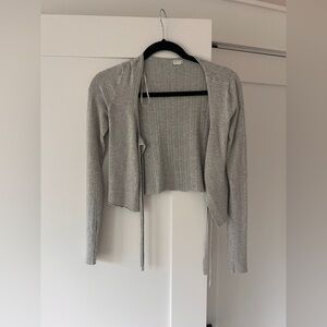 Garage Heather Grey Cropped Cardigan